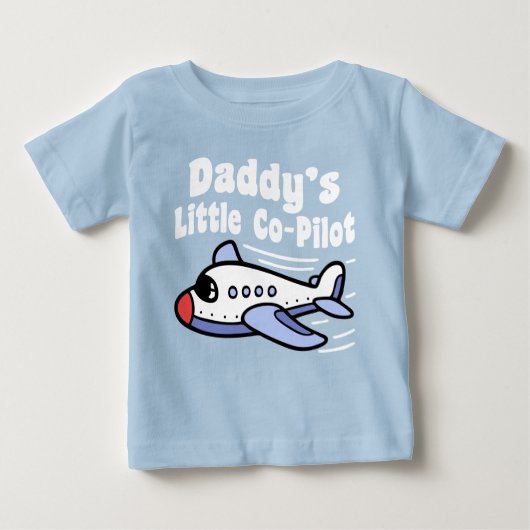 Daddys kleiner Co-Pilot Baby T-shirt (Vorderseite)