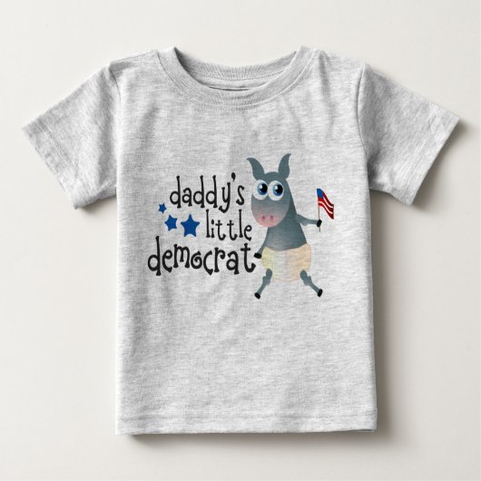 Daddys kleiner demokratischer Säugling Wear Baby T-shirt (Vorderseite)