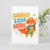 Daddys kleiner Held - Super Kid Cartoon Design Save The Date (Stehend Vorderseite)