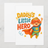 Daddys kleiner Held - Super Kid Cartoon Design Save The Date (Vorne/Hinten)