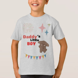 Daddys kleiner Junge Süßer Hund Heather Grau Jugen T-Shirt