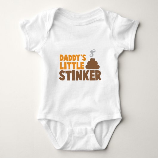 Daddy's kleiner STINKER mit niedlichem Poo Baby Strampler (Vorderseite)