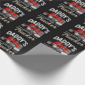 Daddys kleiner Trucker Geschenkpapier (Ecke)