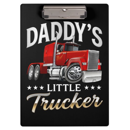 Daddys kleiner Trucker Klemmbrett (Vorderseite)