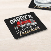 Daddys kleiner Trucker Rechteckiger Pappuntersetzer (angewinkelt)