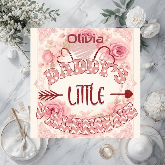 Daddys kleiner Valentin Soft Blush Pink Rose Elfen Puzzle