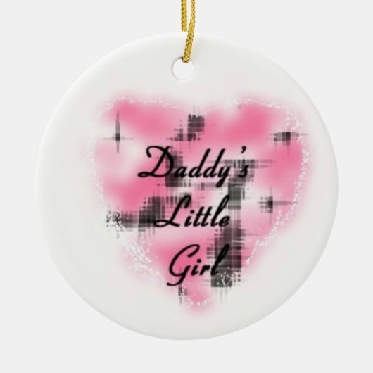 Daddy's Lil Girl Keramikornament (Vorne)