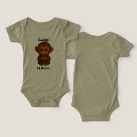Daddy's LiL Monkey One Piece (Design Vorderseite & Rückseite)