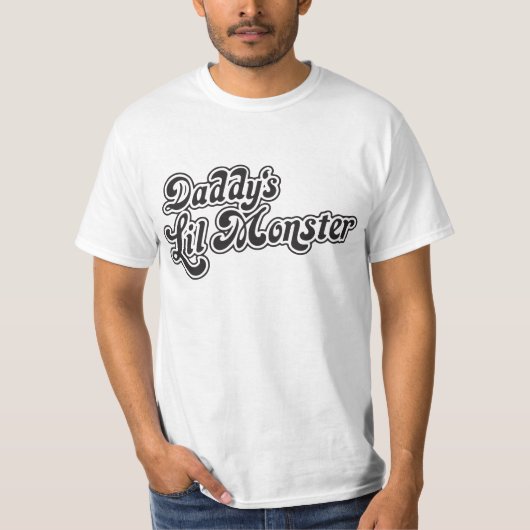 Daddy's Lil Monster Baseball Style T - Shirt (Vorderseite)