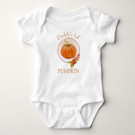 Daddy's Lil' Pumpkin | 1. Erntedank des Kindes Baby Strampler (Vorderseite)