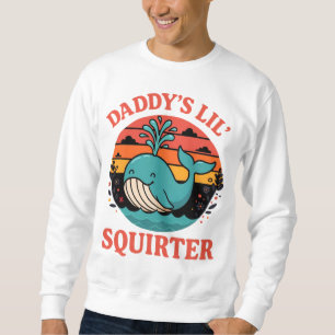 Daddys Lil Squirter Retro-Wal-Illustration Sweatshirt