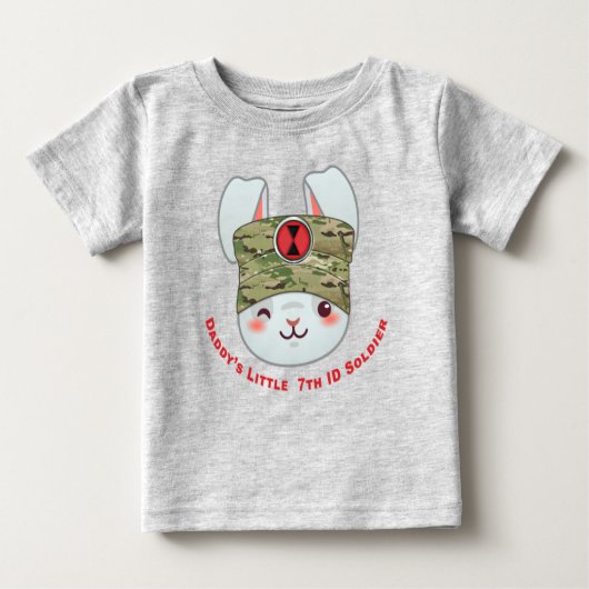 "Daddy's Little 7th Infantry Division Soldier" Baby T-shirt (Vorderseite)