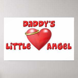 Daddy's Little Angel Print Poster