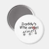 Daddys Little Athlete (Fußball) Magnet (Vorderseite/Rückseite)
