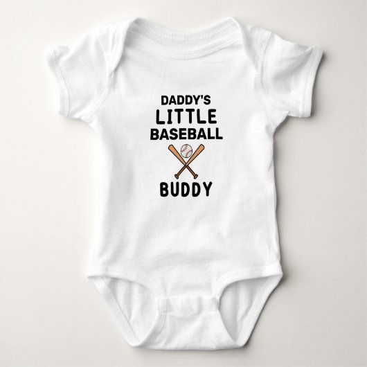 Daddy's Little Baseball Buddy Baby Strampler (Vorderseite)