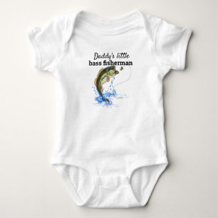 Daddys Little Bass Fisherman Baby Strampler