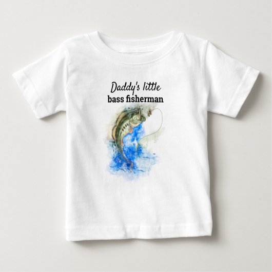 Daddys Little Bass Fisherman Baby T-shirt (Vorderseite)