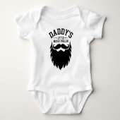Daddy's Little Beard Puller Funny Vatertag Baby Strampler (Vorderseite)