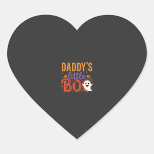 Daddy's Little Boo Halloween-Geister-Design Herz-Aufkleber