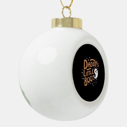 Daddy's Little Boo, Happy Halloween Keramik Kugel-Ornament (Links)