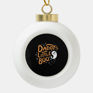 Daddy's Little Boo, Happy Halloween Keramik Kugel-Ornament