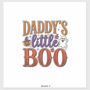 Daddys Little Boo Vintage Halloween Aufkleber
