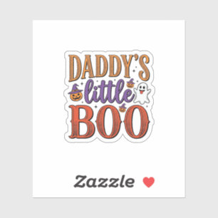 Daddys Little Boo Vintage Halloween Aufkleber