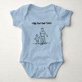 Daddy's Little Boy Individuelle Name oder Text T - Baby Strampler (Vorderseite)