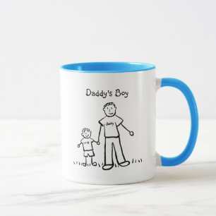 Daddy's Little Boy Zeichne Picture Tasse (Customiz