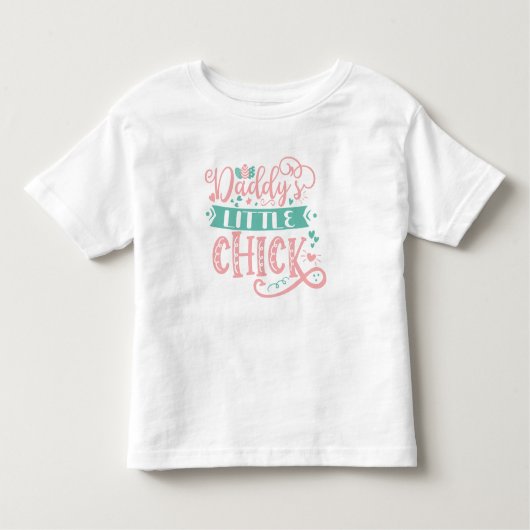 Daddys Little Chick Niedlich Girly Ostern Kleinkind T-shirt (Vorderseite)