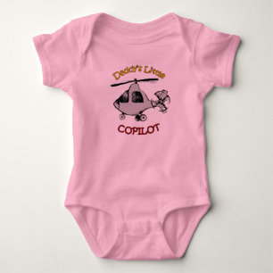 Daddy's Little Copilot (Hubschrauber) Baby Strampler