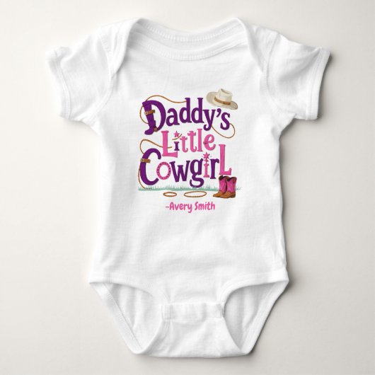 Daddy's Little Cowgirl Baby Strampler (Vorderseite)