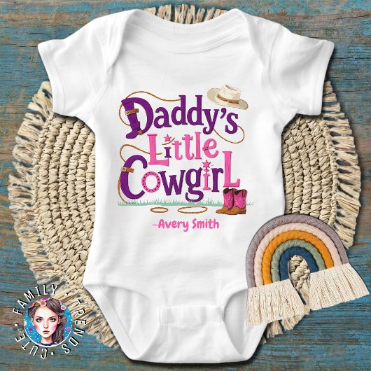 Daddy's Little Cowgirl Baby Strampler