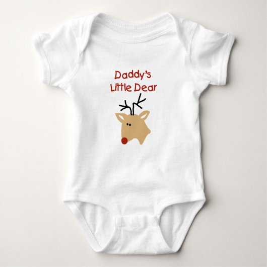 Daddy's Little Dear Daddy Christmas Baby Strampler (Vorderseite)