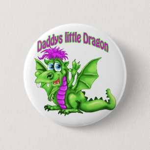Daddy's Little Dragon Button