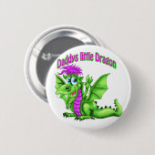 Daddy's Little Dragon Button (Vorne & Hinten)