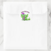 Daddy's Little Dragon Runder Aufkleber (Tasche)
