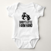 Daddy's Little Farm Hand Funny Traktor Baby Gesche Baby Strampler (Vorderseite)