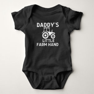 Daddy's Little Farm Hand Funny Traktor Baby Gesche Strampler
