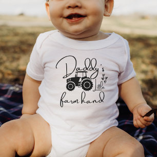 Daddy's Little Farm Hand Funny Traktor Baby Gesche Strampler