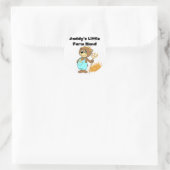 Daddy's Little Farm Hand Tshirts und Geschenke Runder Aufkleber (Tasche)