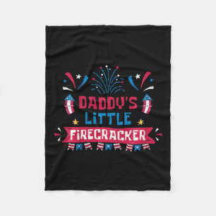 Daddys Little Firecracker Unabhängigkeitstag Feuer Fleecedecke