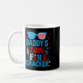 Daddys Little Firecracker Unabhängigkeitstag Feuer Kaffeetasse (Links)