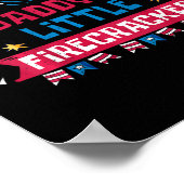 Daddys Little Firecracker Unabhängigkeitstag Feuer Poster (Ecke)