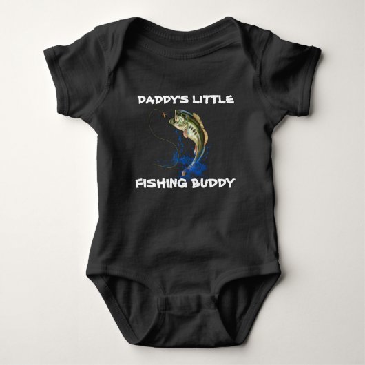Daddys Little Fishing Buddy Baby Bodysuit Baby Strampler (Vorderseite)