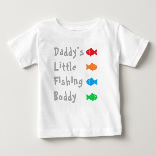 Daddy's Little Fishing Buddy Baby T-shirt (Vorderseite)