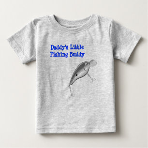 Daddys Little Fishing Buddy Lure Design Baby T-shirt