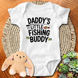 Daddy's Little Fishing Buddy Vater Baby Strampler