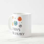 Daddy's Little Galaxy Funny Quote Space Kids Kaffeetasse (Vorderseite Links)