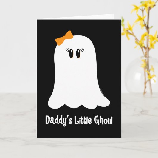 Daddy's Little Ghoul Karte (Gelbe Blume)